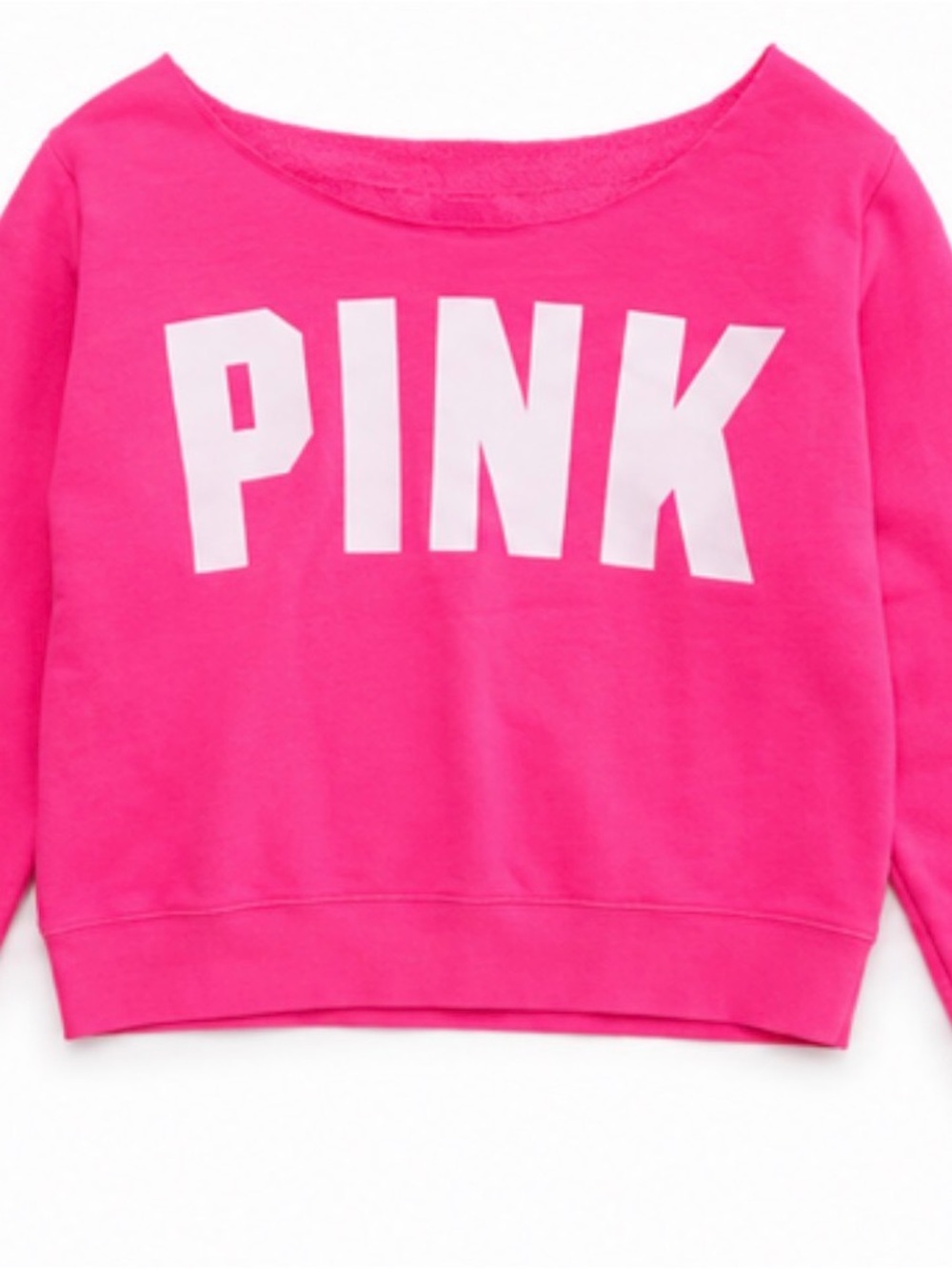 PINK Victoria's Secret Bright Pink Logo Sweatshirt